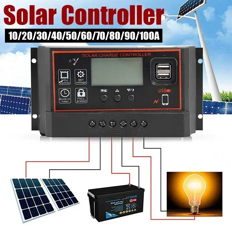 Pwm Charge Controller - شاشة LCD تحكم مزدوج بتقنية MOS
