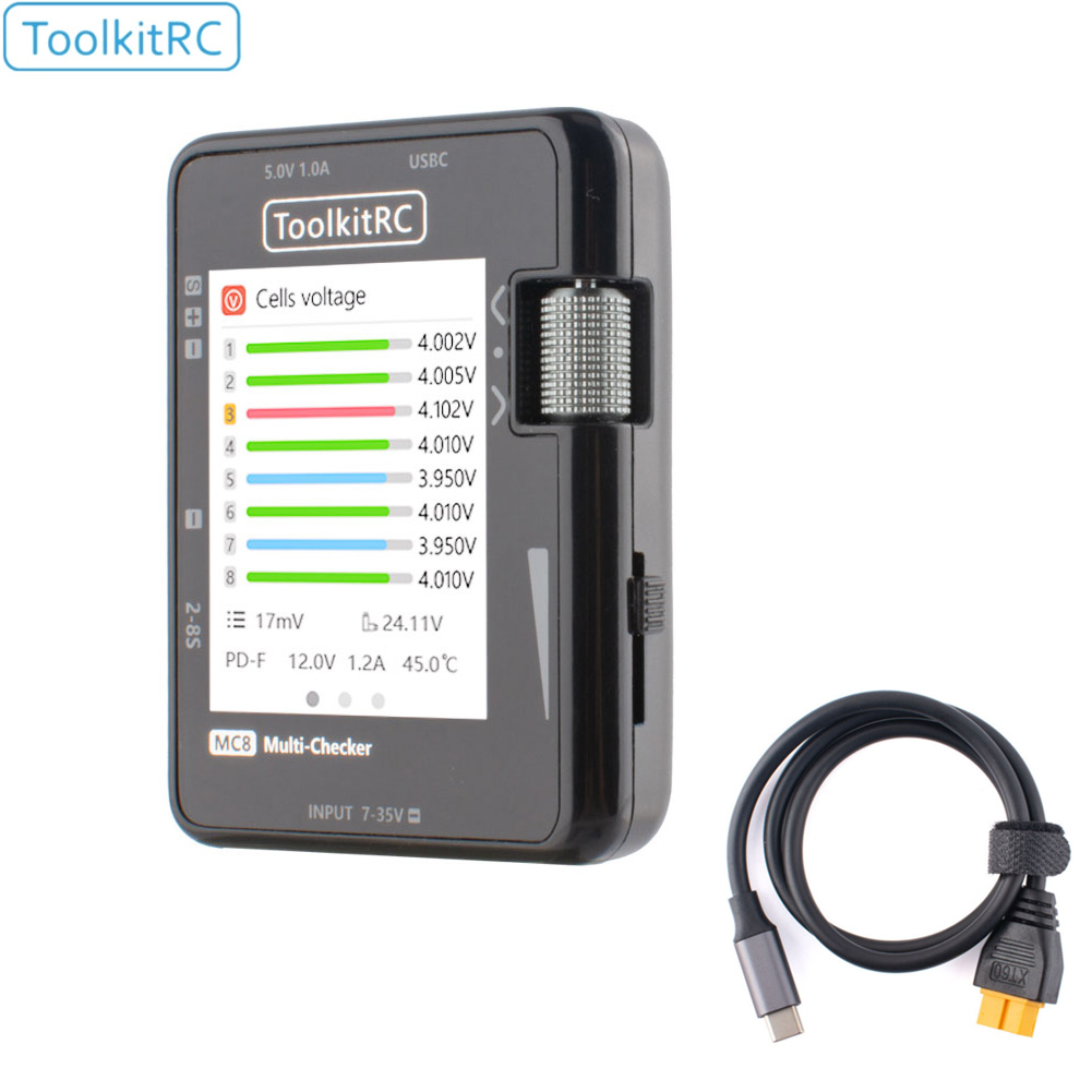 Pwm Charge Controller - جهاز فحص البطاريات ToolkitRC MC8 صغير