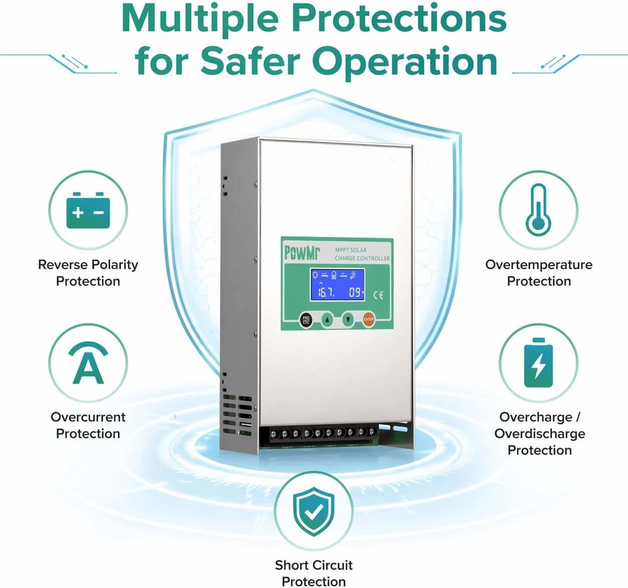 منظم شحن شمسي PowMr بقدرة 60 أ - مراجعة Pwm Charge Controller وسعره