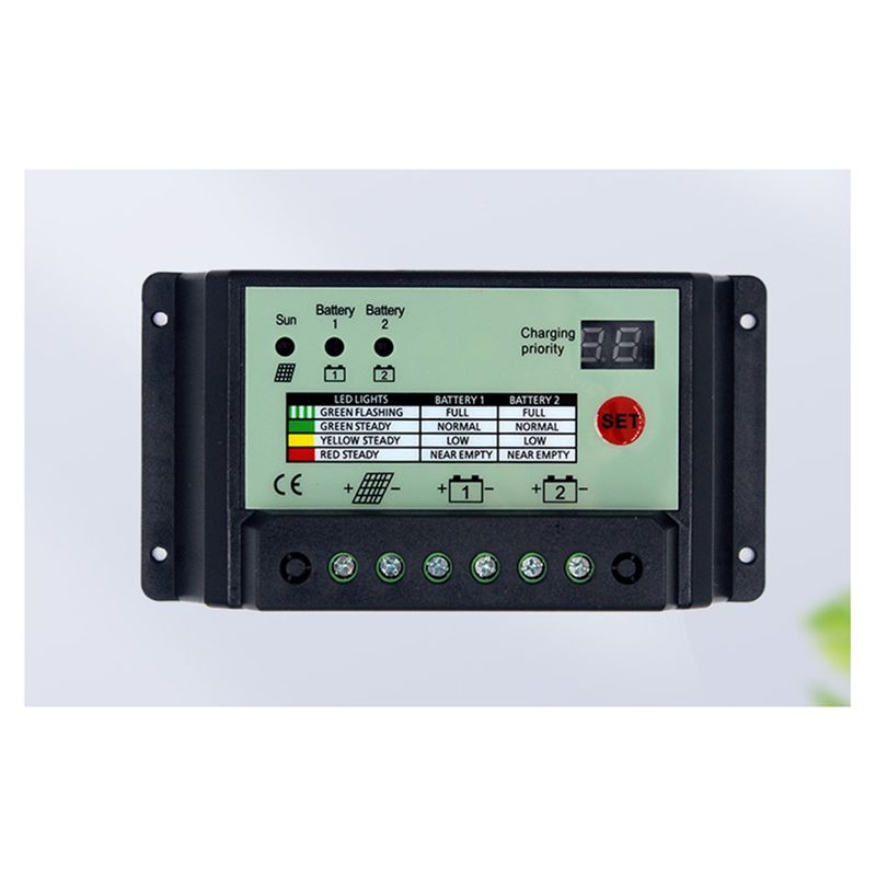 منظم شحن شمسي مزدوج البطارية A - مراجعة Pwm Charge Controller وسعره