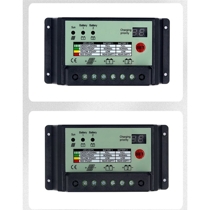 منظم شحن شمسي مزدوج البطارية A - مراجعة Pwm Charge Controller وسعره