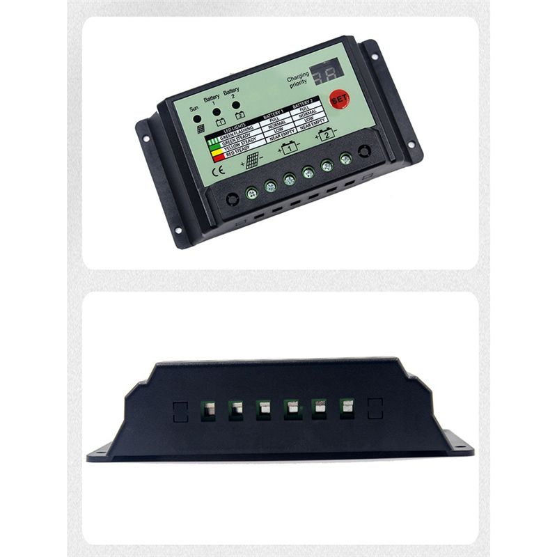منظم شحن شمسي مزدوج البطارية A - مراجعة Pwm Charge Controller وسعره