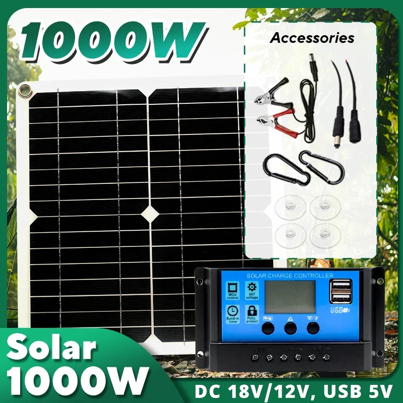 مجموعة ألواح شمسية بقوة 1000 و - مراجعة Solar Panel Monocrystalline وسعره