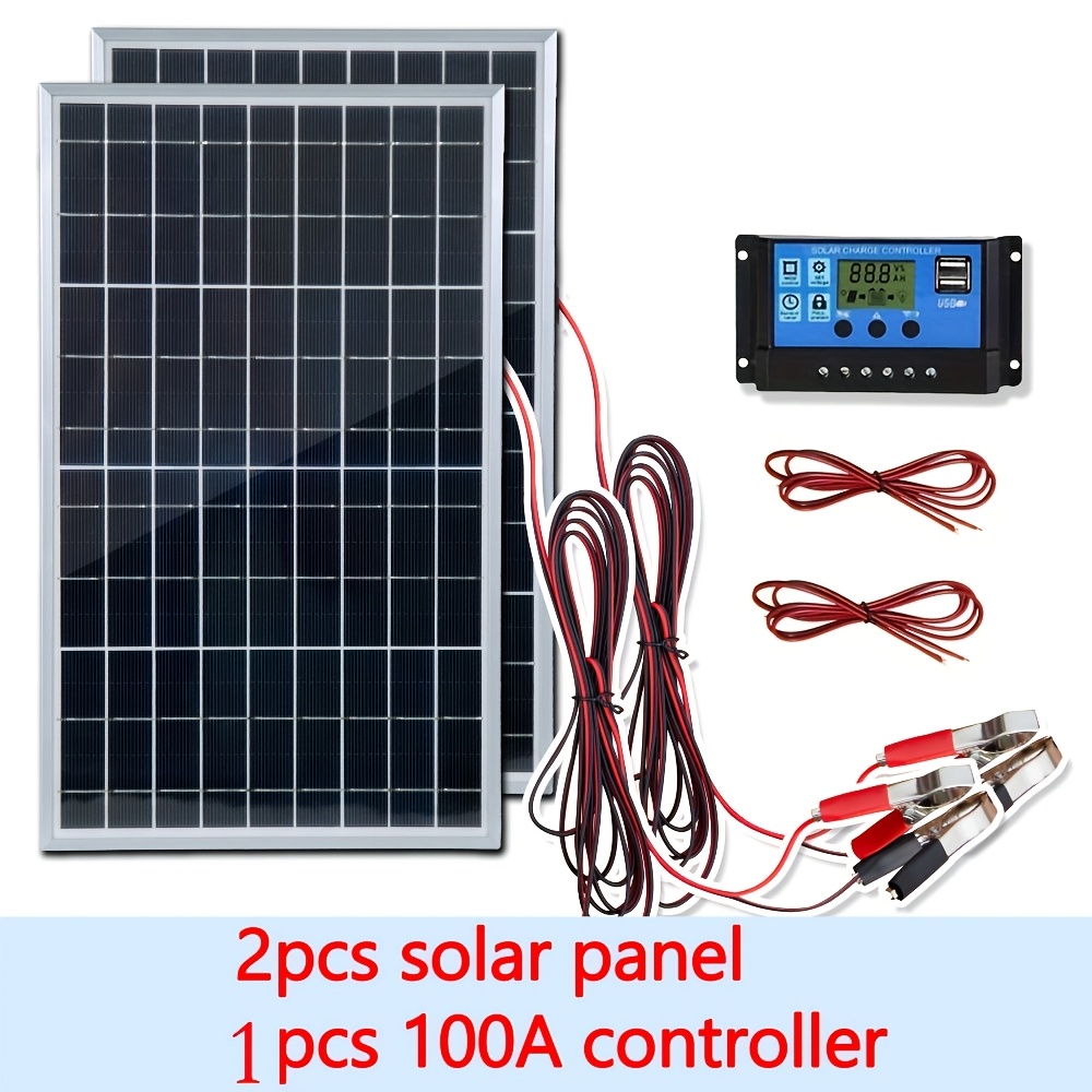 طقم ألواح شمسية 12 فولت (قطعة  - مراجعة Solar Panel Monocrystalline وسعره
