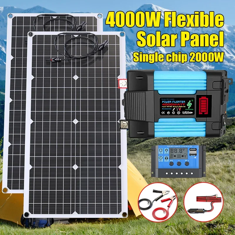 طقم لوحة طاقة شمسية 4000 وات 1 - مراجعة Solar Panel Monocrystalline وسعره