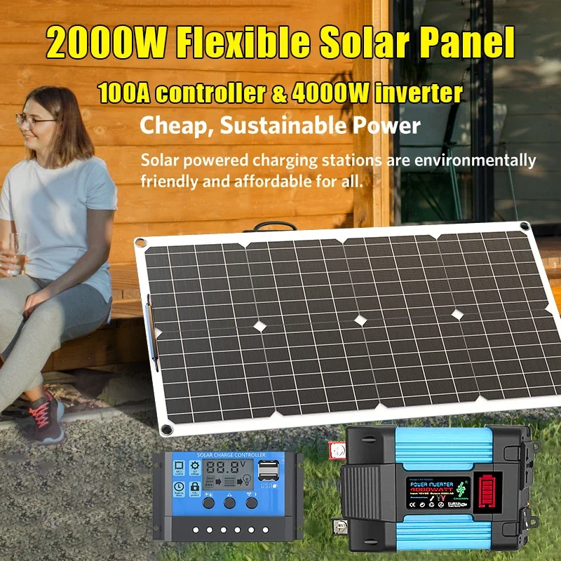 طقم لوحة طاقة شمسية 4000 وات 1 - مراجعة Solar Panel Monocrystalline وسعره