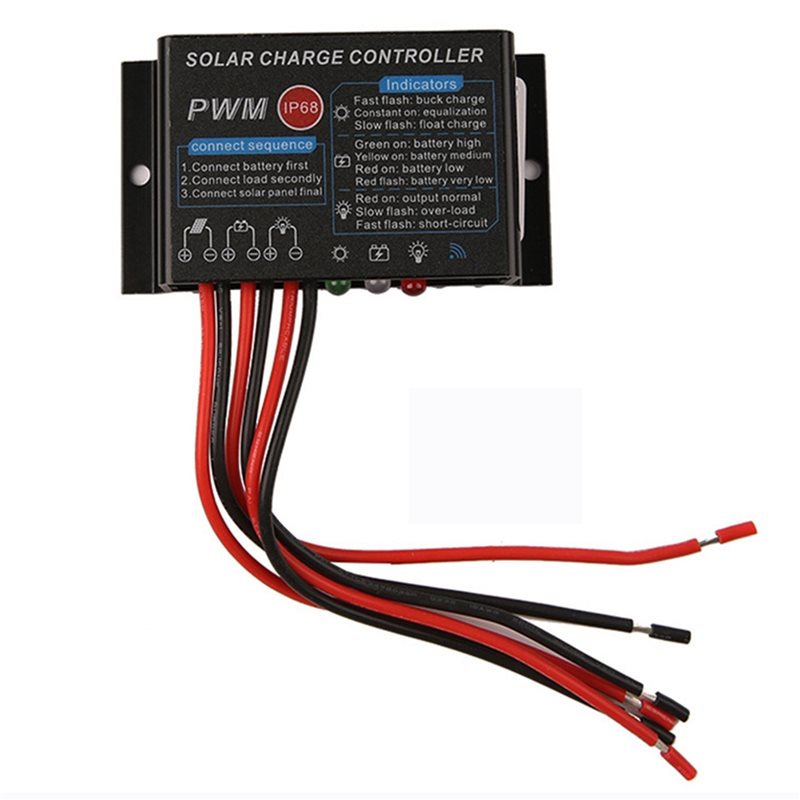 T24C 2X 10A 12V IP67 جهاز تحكم - مراجعة Pwm Charge Controller وسعره